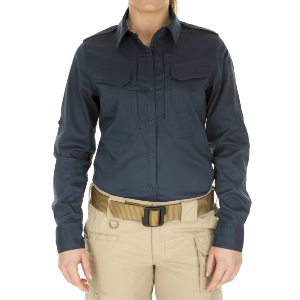 5.11 Tactical Women's‎ Spitfire Shooting Long Sleeve Shirt Maritime Sz Large